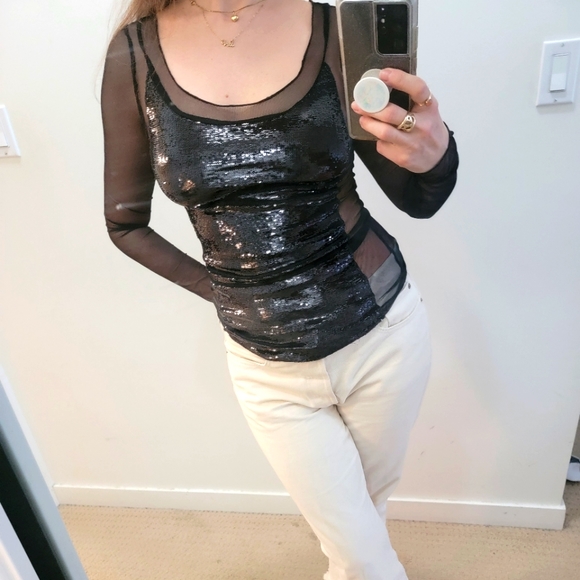 BLACK SPARKLING ✨️ TOP - Picture 2 of 7